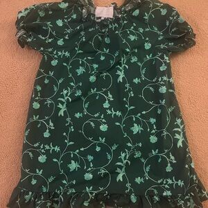 Hill House Green Floral Nap Dress